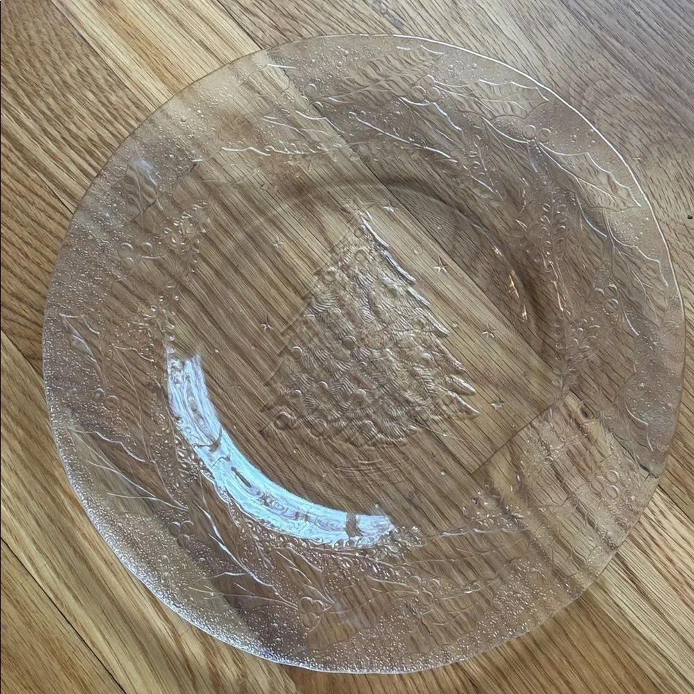 Etched Glass Christmas Tree Plate!